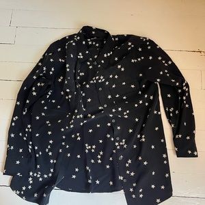 Equipment Black Silk Star Shirt